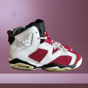 Air Jordan 6 Retro GS Youth Size 5Y Shoe Carmine Basketball Sneakers 2014